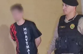 Jovem agride pai e madrasta e é preso pela PM em Céu Azul